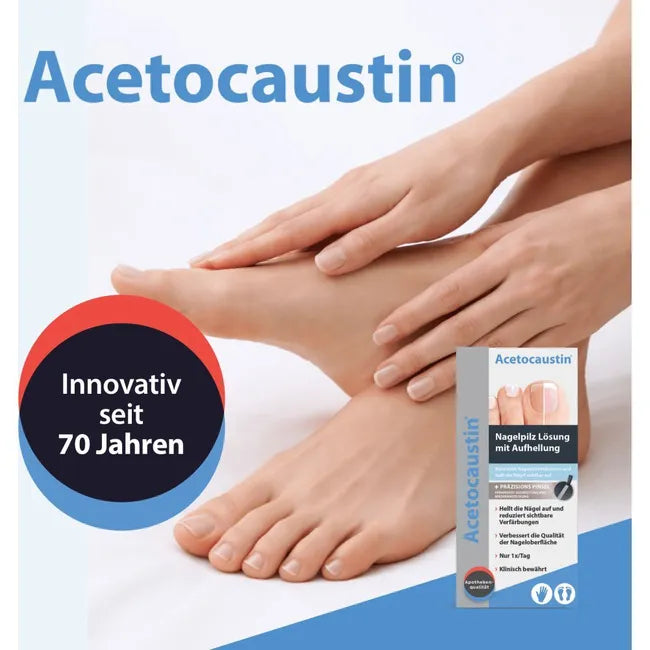 ACETOCAUSTIN nail fungus solution with whitening effect against discolored nails