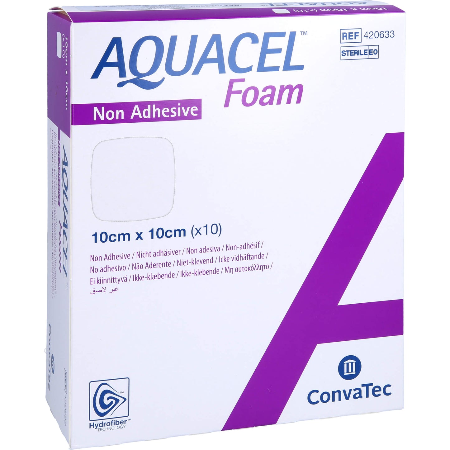 AQUACEL Foam non-adhesive 10x10 cm dressing