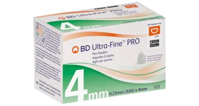 BD ULTRA-FINE PRO pen needles 4 mm 32 G 0.23 mm