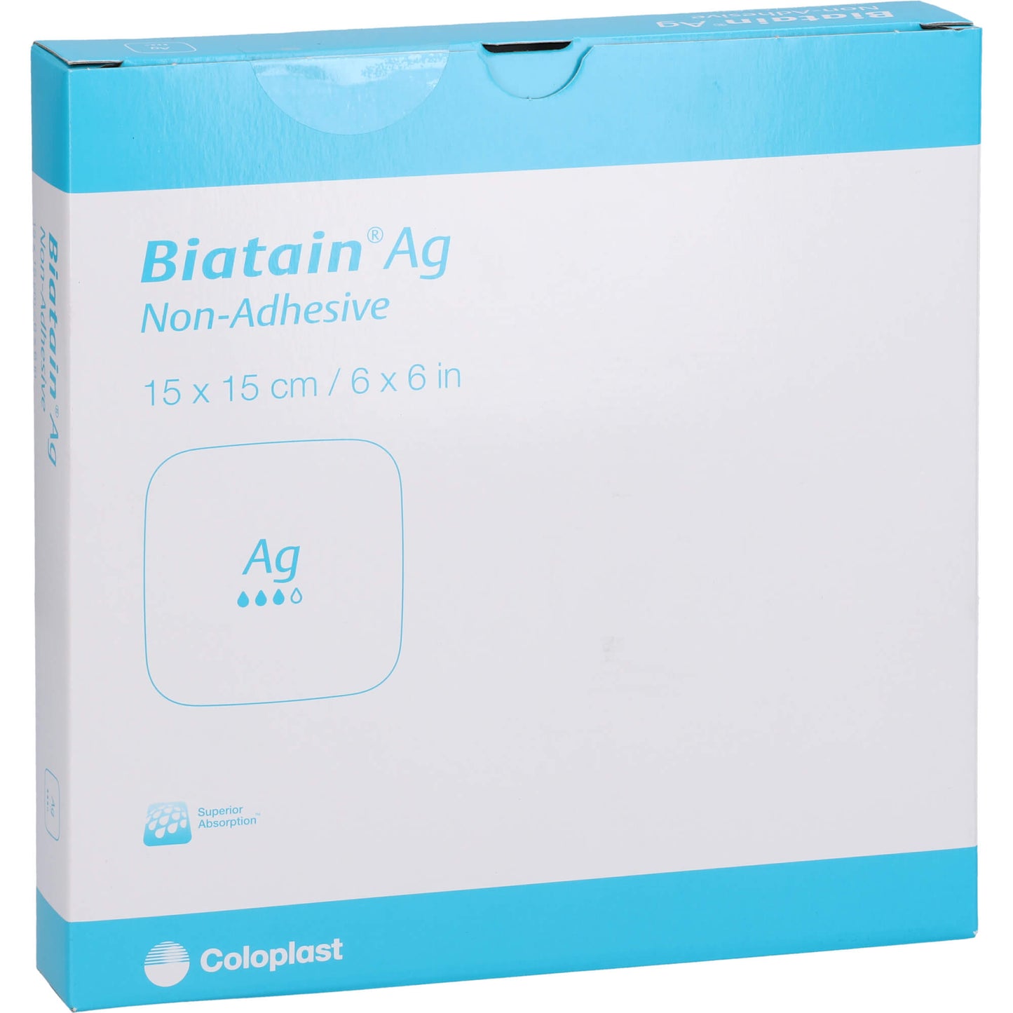 BIATAIN Ag foam dressing 15x15 cm non-adherent