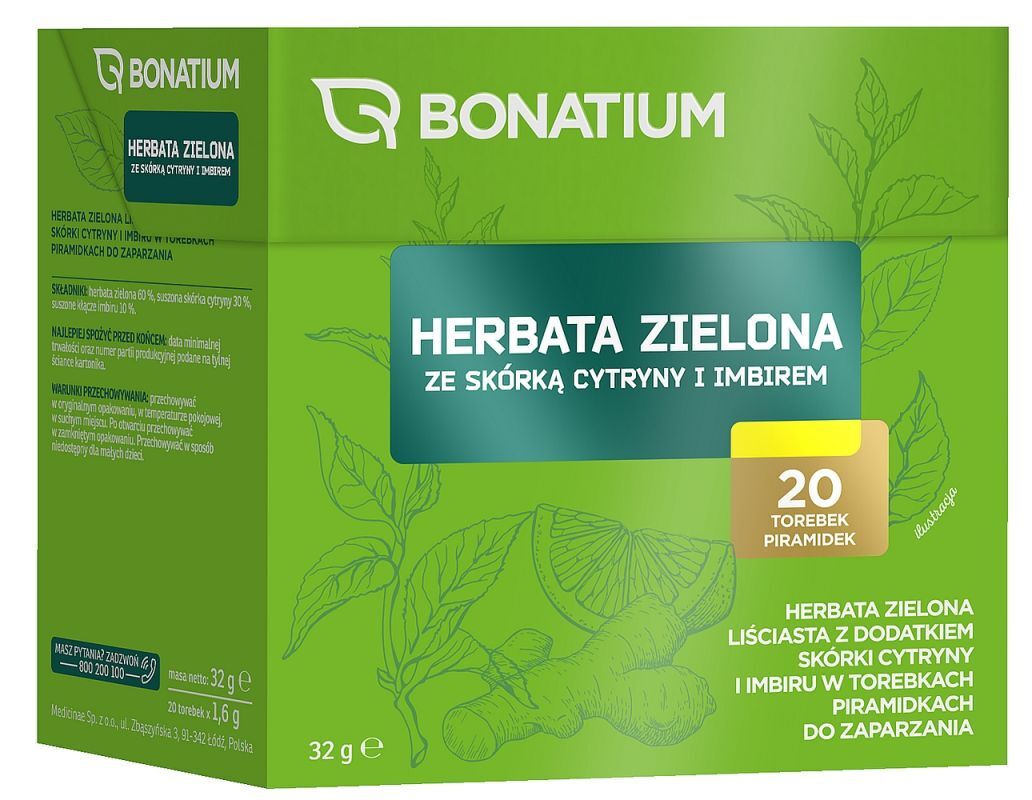 Bonatium Green Tea with Lemon Peel and Ginger