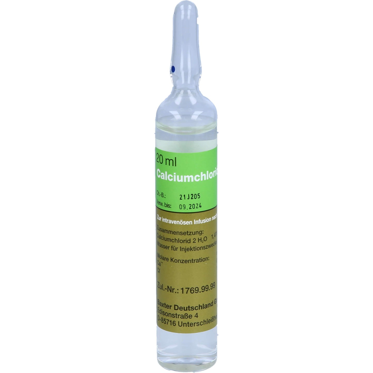 CALCIUM CHLORIDE solution 5.5% ampoules