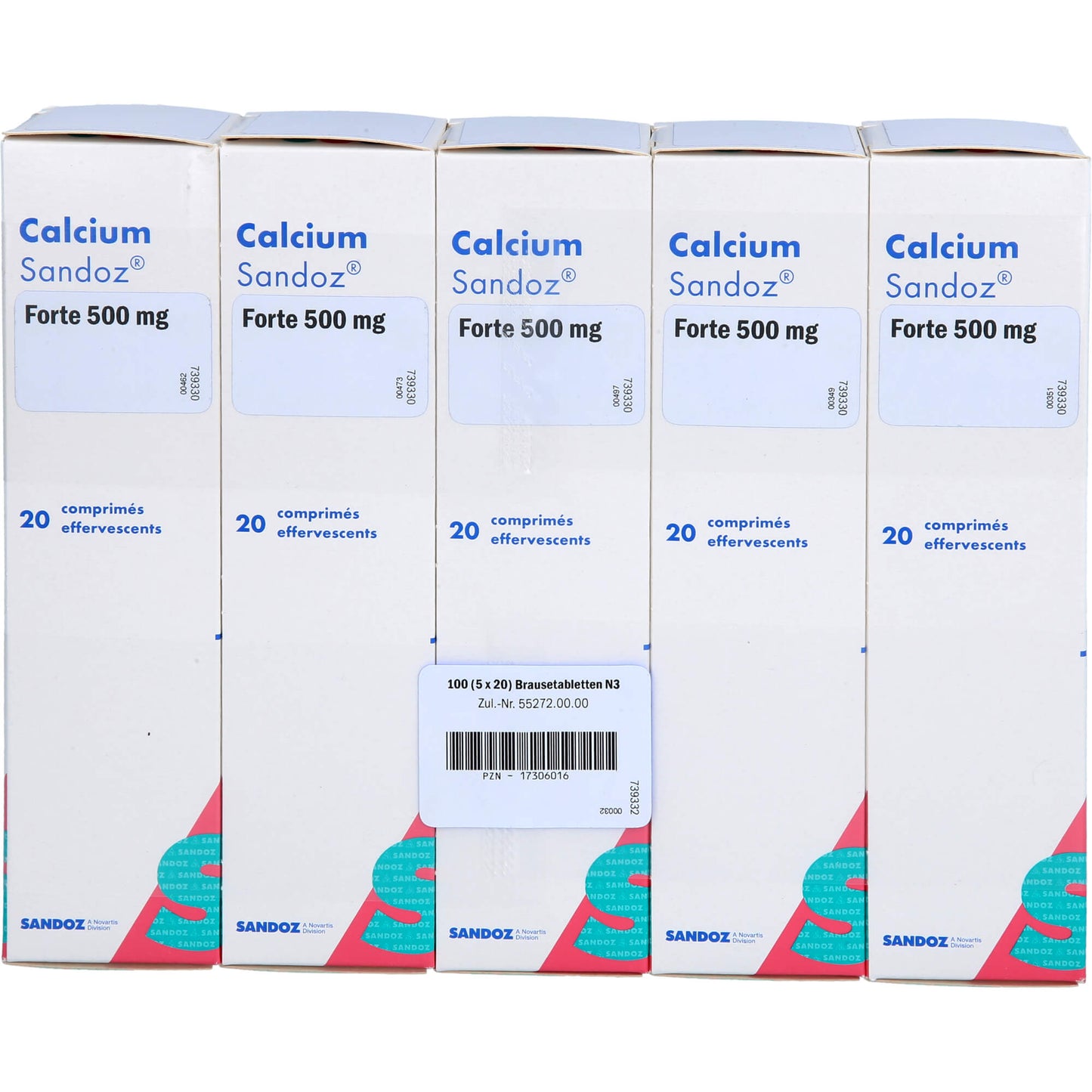 CALCIUM SANDOZ forte 500 mg 100 pieces effervescent tablets