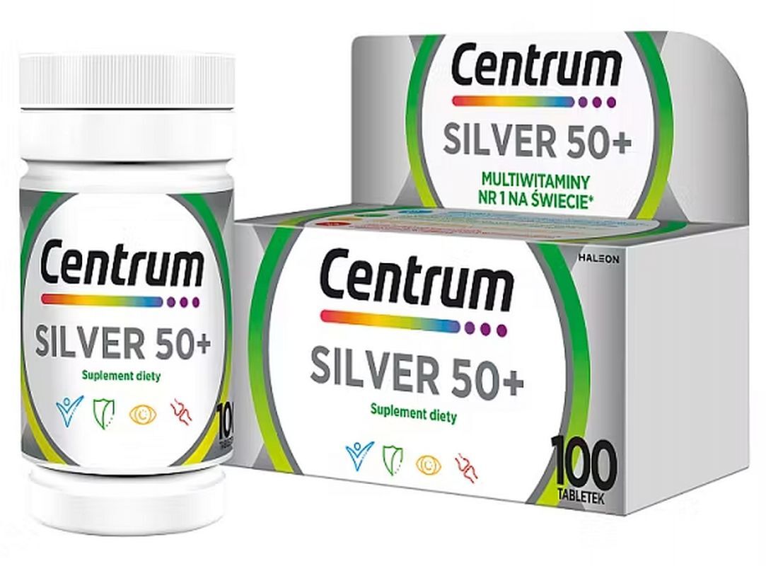 CENTRUM SILVER 50+ Vitamin and mineral set 100 tablets UK