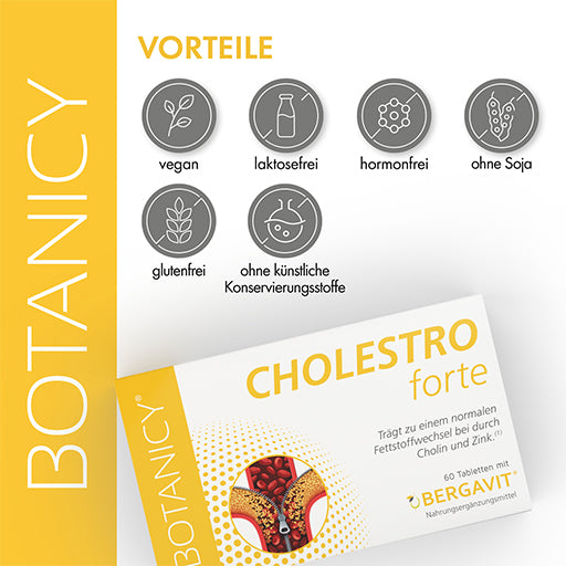 CHOLESTRO forte with BERGAVIT, citrus fruit “bergamot”, support homocysteine, fat metabolism UK