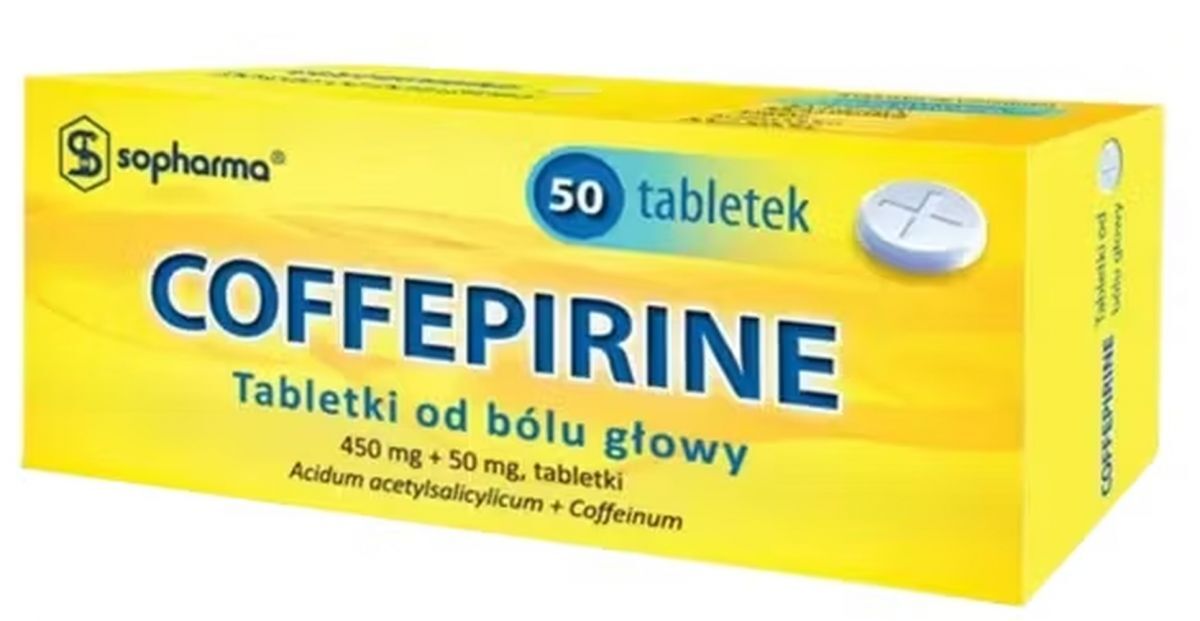 Coffepirine Headache tablets 450 mg + 50 mg 50 tablets