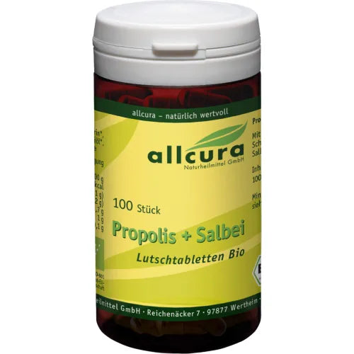 Coughs, sore throats, hoarseness and severe vocal strain, PROPOLIS SAGE Lozenges Organic