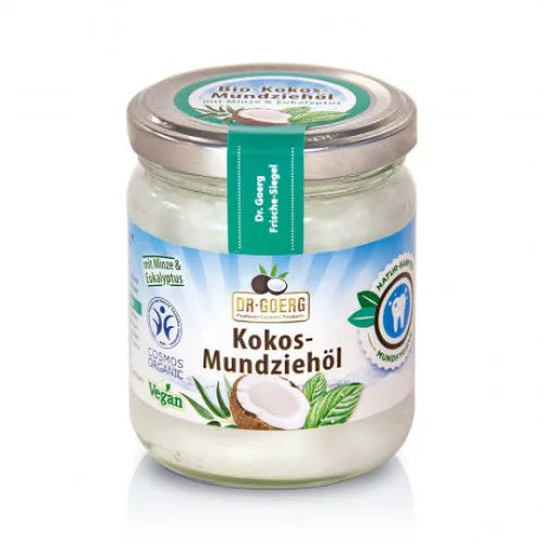 DR.GOERG organic coconut mouth pulling oil with eucalyptus and mint 180 ml