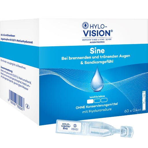 Eye drops HYLO-VISION single dose pipettes UK