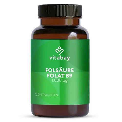 FOLIC ACID 1000 μg Calcium L-Methylfolate vegan Tablets 240 tablets