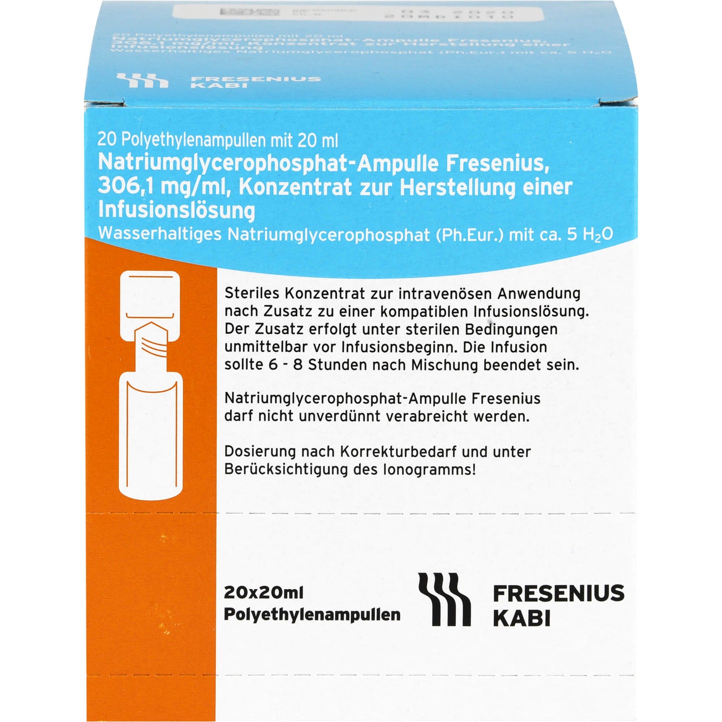 Fresenius sodium glycerophosphate ampoule, 306.1, concentrate for solution for infusion