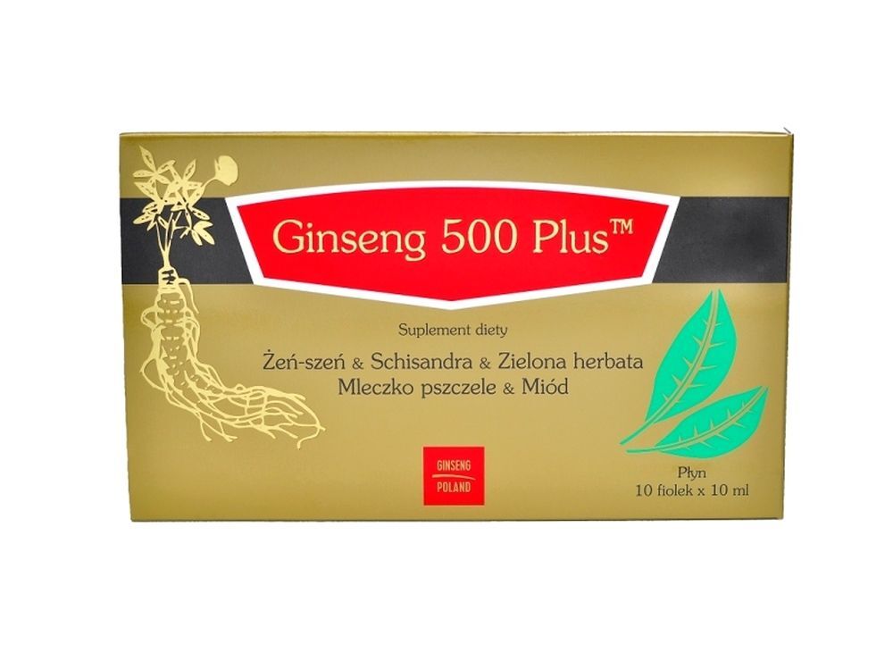 Ginseng 500 Plus liquid 10 vials 10ml