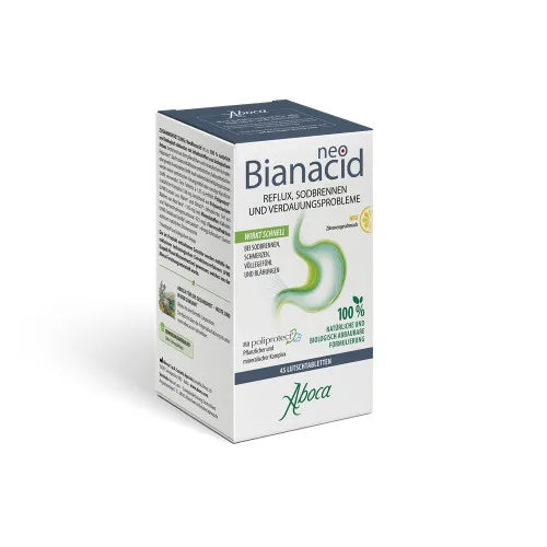 Heartburn, reflux, digestive problems NEO BIANACID Lemon Flavor Lozenges