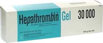 Heparin sodium (porcine), HEPATHROMBIN Gel 30,000 UK