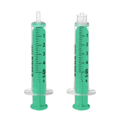 INJEKT Solo syringe 20 ml Luer eccentric PVC-fr. UK