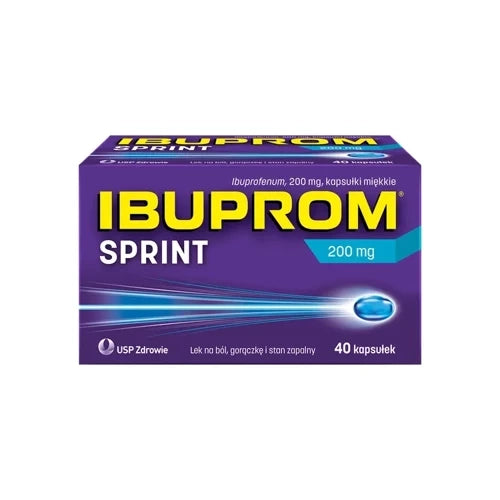 Ibuprom Max Sprint 40 NSAIDs soft capsules, ibuprofen UK