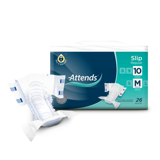 Incontinence slip pads, male incontinence briefs, ATTENDS Slip Regular 10 M