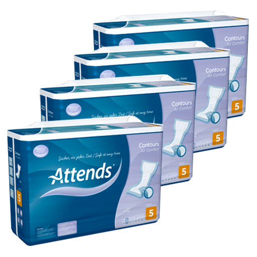 Incontinence pads, ATTENDS Contours Air Comfort 5