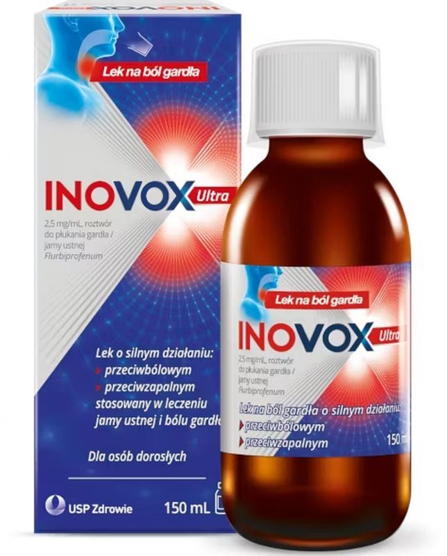 Inovox Ultra throat and mouthwash solution