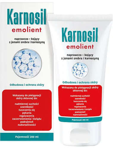 Karnosil repairing and soothing emollient with silver ions and carnosine