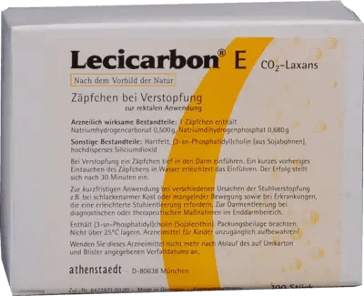 LECICARBON suppositories, E CO2 laxative adult suppositories UK
