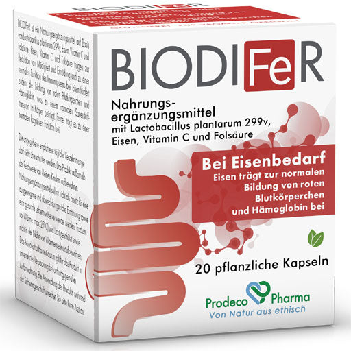 Lactobacillus plantarum as a coating, fumarate iron, BIODIFER capsules