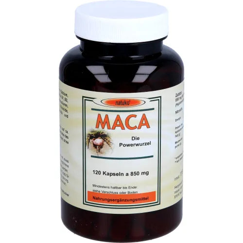 MACA CAPSULES 850 mg Maca root powder from organic farming 120 pieces