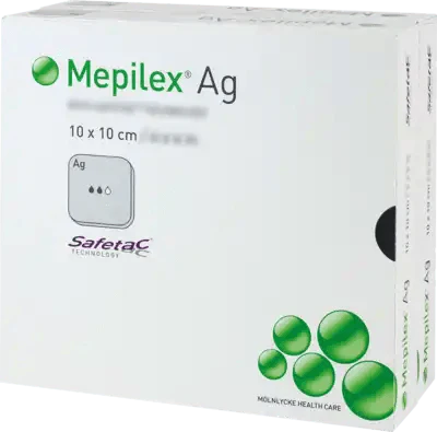 MEPILEX Ag foam dressing 10x10 cm sterile UK