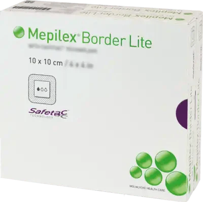 MEPILEX Border Lite foam connector 10x10 cm sterile UK