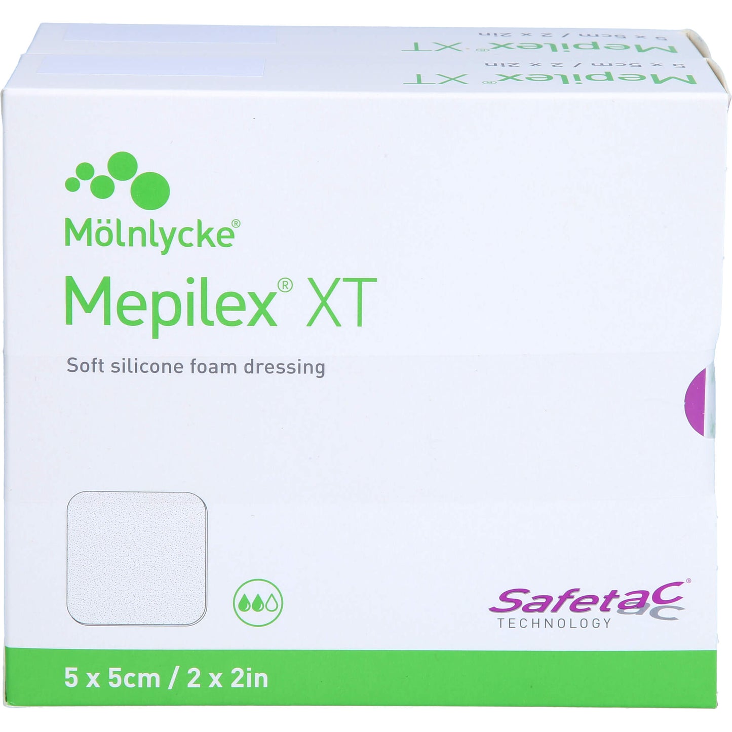 MEPILEX XT 5x5 cm foam dressing