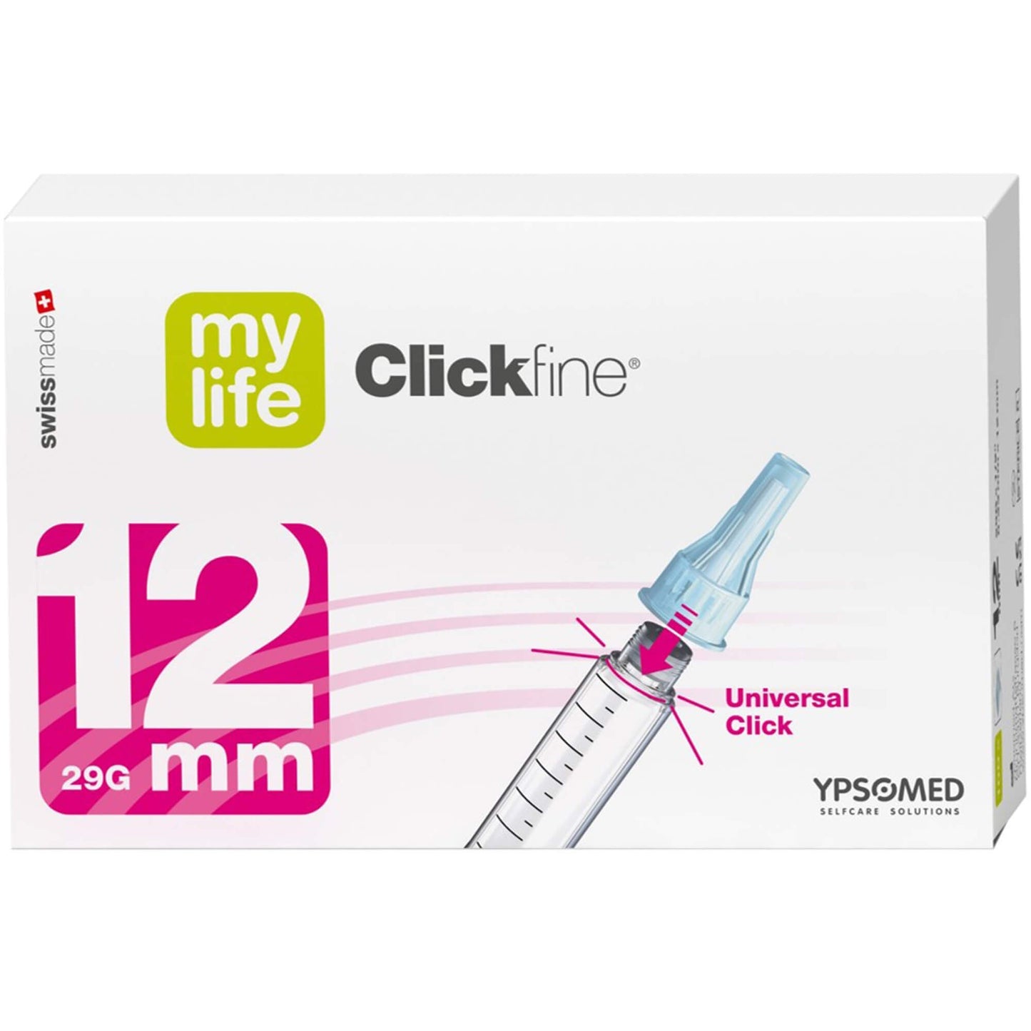 MYLIFE Clickfine Pen Needles 12 mm 29 G