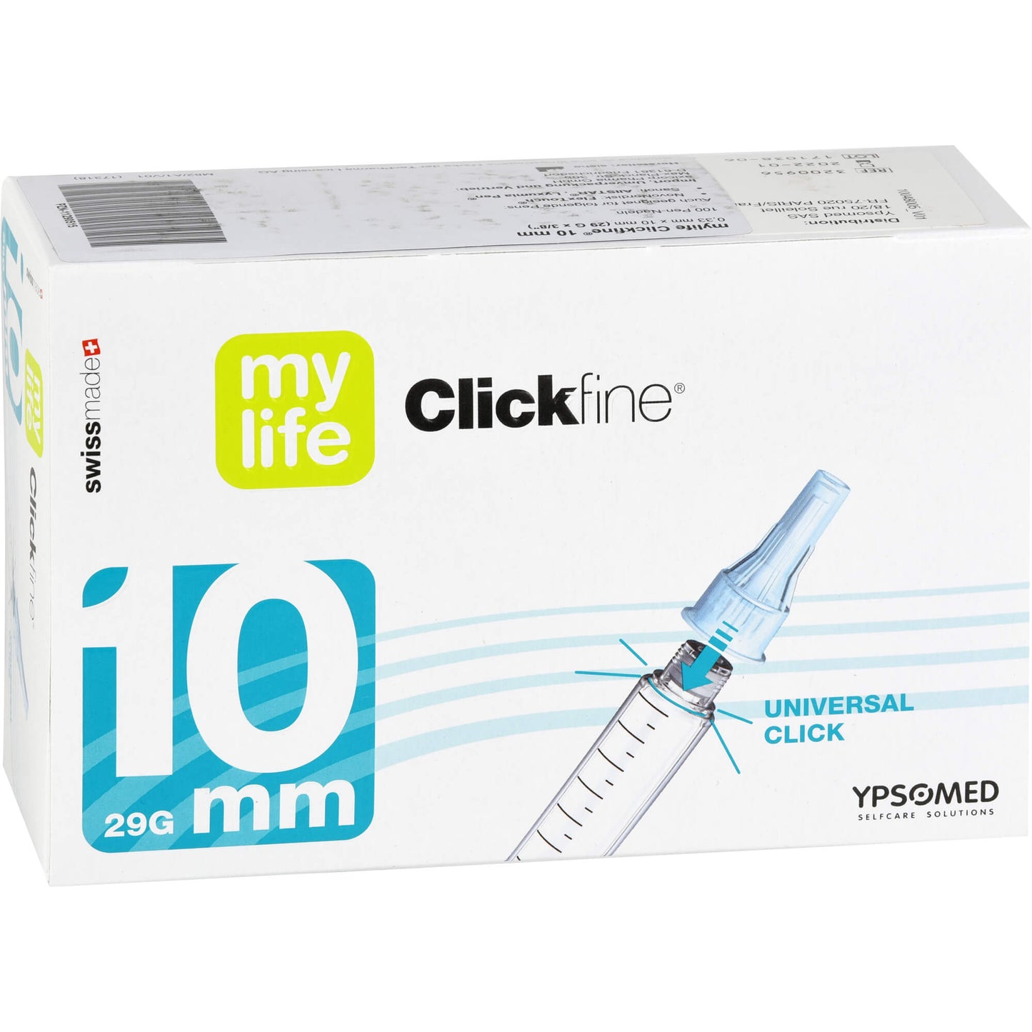 MYLIFE Clickfine pen needles 10 mm 29 G