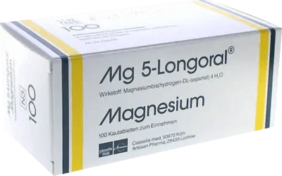 Magnesium chewable tablets, MG 5 LONGORAL UK