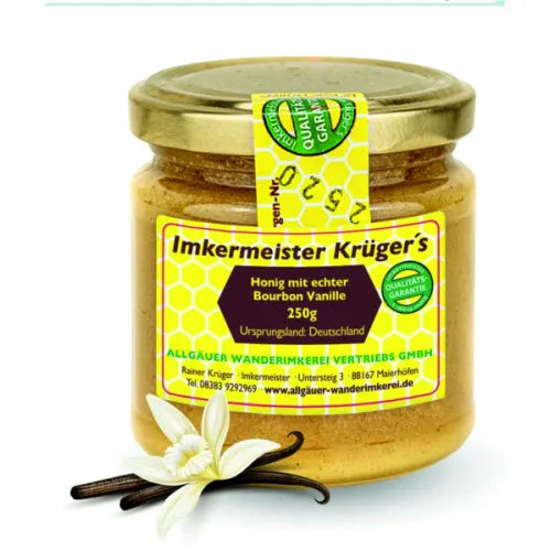 Master beekeeper Krüger's honey with real Bourbon vanilla