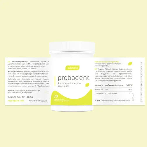 NUPURE probadent probiotic oral flora lemon Lut.