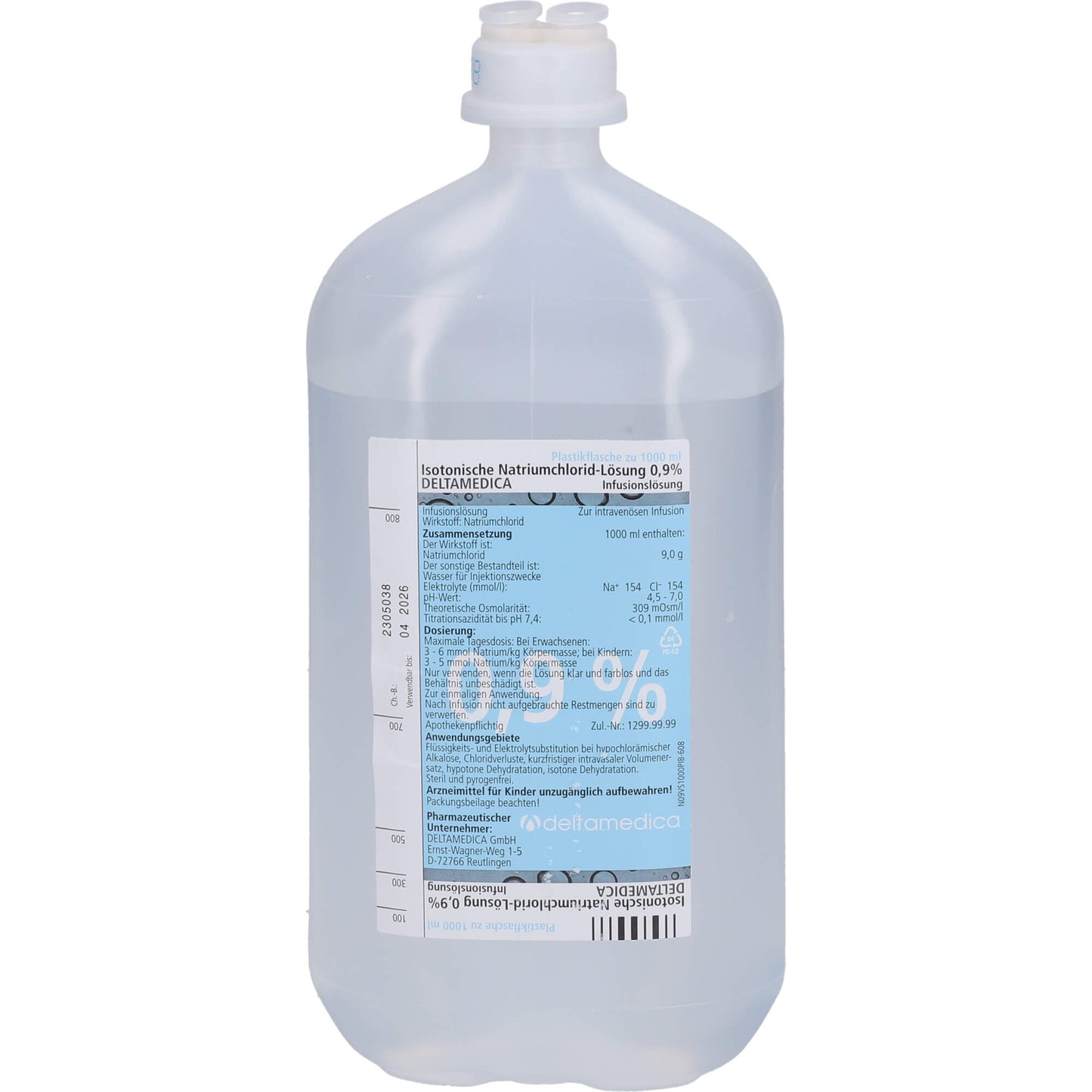 NaCl ISOTONIC NaCl 0.9% DELTAMEDICA Inf. solution plastic