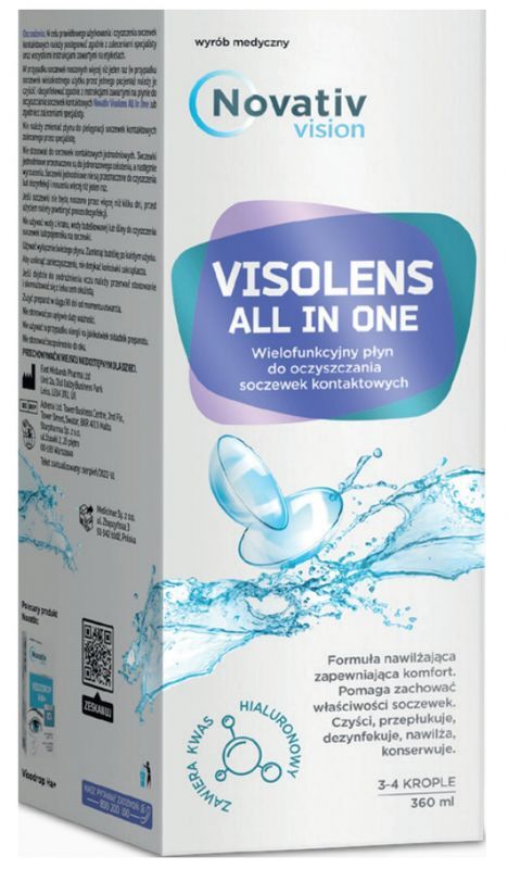 Novativ Vision Visolens all in one Multifunctional contact lens cleaning solution