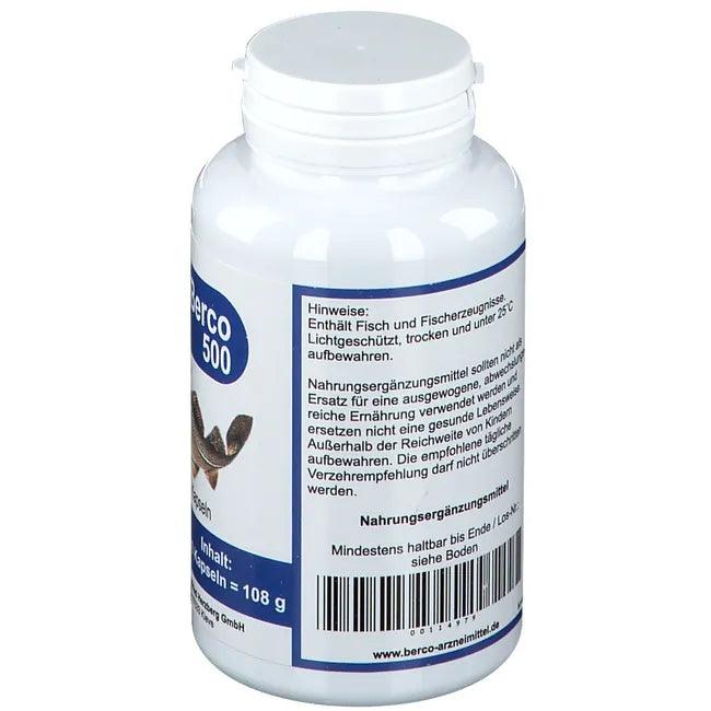 OMEGA 3, BERCO 500 capsules, fish oil UK