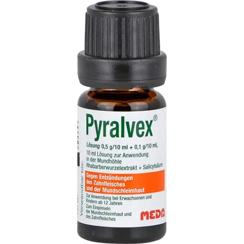 PYRALVEX solution, rhubarb root, salicylic acid