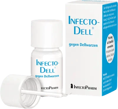 Potassium hydroxide, INFECTODELL, solution for mollusc warts UK