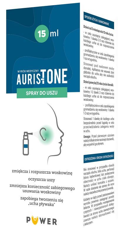 Powder Auristone ear spray 15 ml