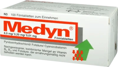 Pyridoxine hydrochloride, folic acid, cyanocobalamin, MEDYN UK
