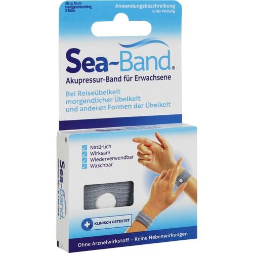 Relief of any type of motion sickness, SEA-BAND acupressure band for adults grey