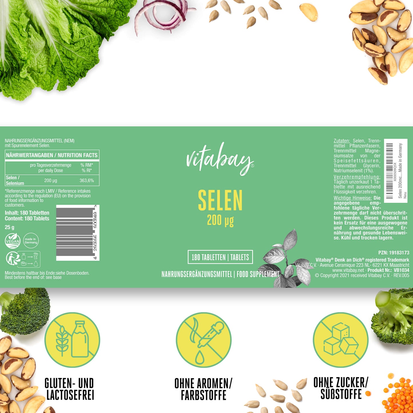 Selenium 200 µg high-dose vegan tablets 180 tablets
