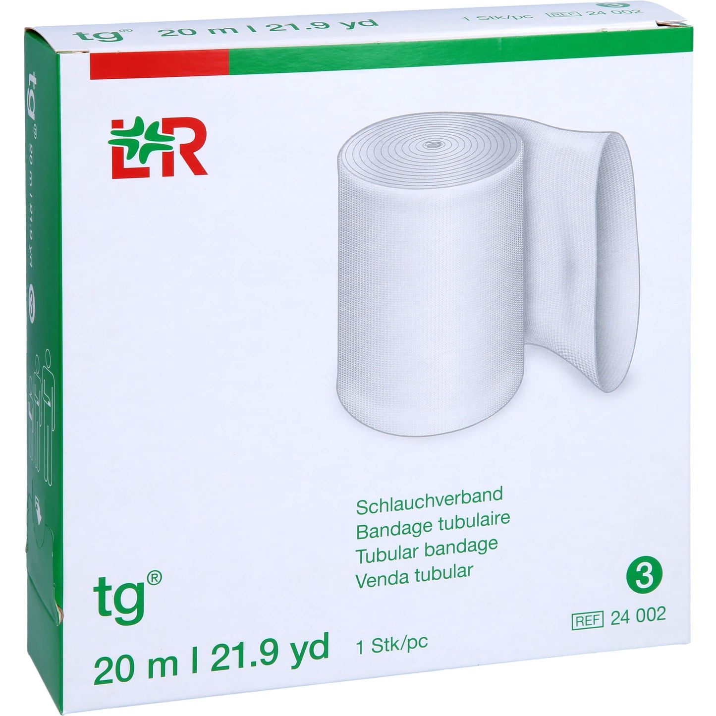 TG Tube Bandage Size 3 20 m white 1 Pcs