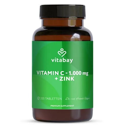 VITAMIN C 1000 mg + zinc 10 mg vegan high-dose tablet. 200 pieces