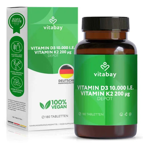 VITAMIN D3 DEPOT 20,000 IU + vitamin K2 200 μg tab 180 pcs