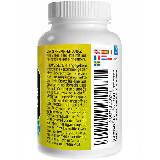 VITAMIN D3 K2 5000 IU/100 µg high dose tablets UK