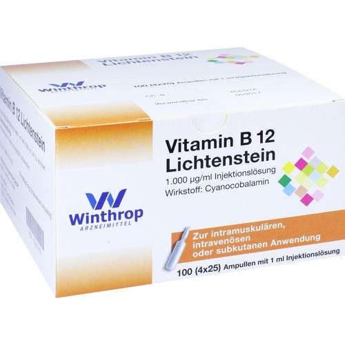 VITAMIN B12 1,000 µg Lichtenstein ampoules 100X1 ml cyanocobalamin