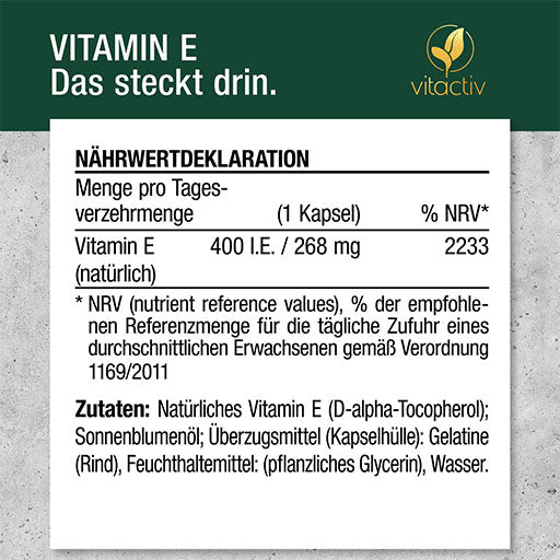 VITAMIN E 400 IU soft capsules